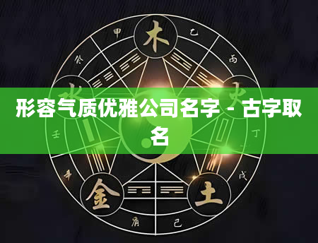 形容气质优雅公司名字 - 古字取名