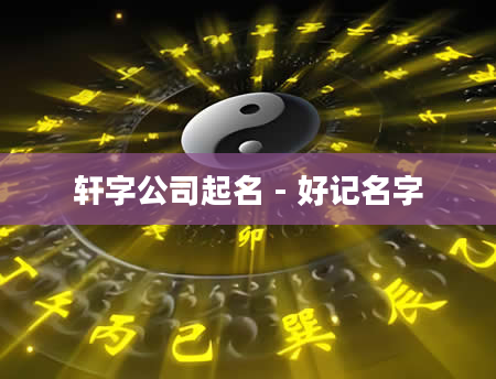 轩字公司起名 - 好记名字