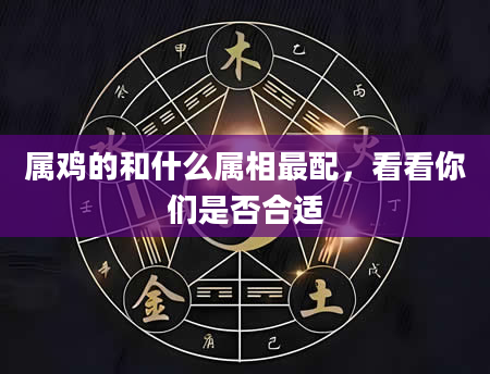 属鸡的和什么属相最配,看看你们是否合适