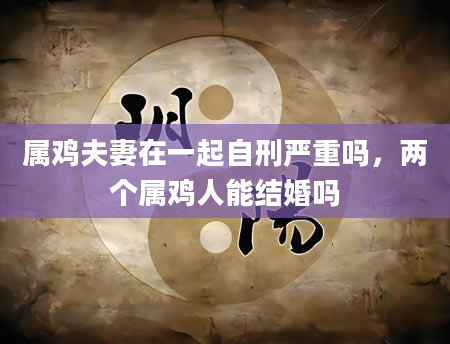 属鸡夫妻在一起自刑严重吗,两个属鸡人能结婚吗