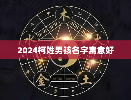 2024柯姓男孩名字寓意好