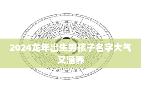 2024龙年出生男孩子名字大气又涵养
