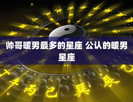 帅哥暖男最多的星座 公认的暖男星座