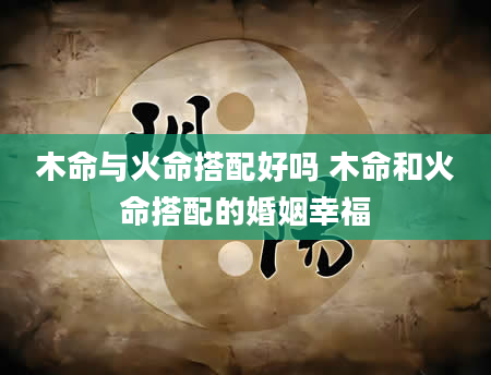 木命与火命搭配好吗 木命和火命搭配的婚姻幸福