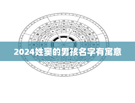 2024姓窦的男孩名字有寓意