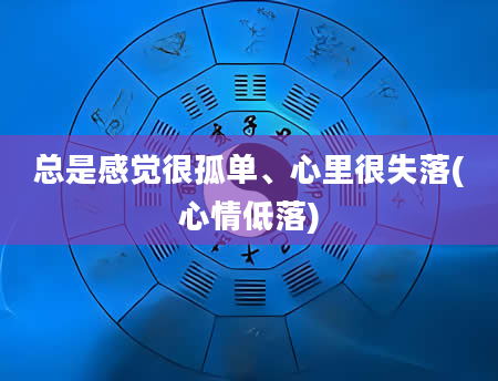 总是感觉很孤单、心里很失落(心情低落)