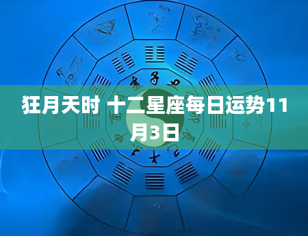 狂月天时 十二星座每日运势11月3日