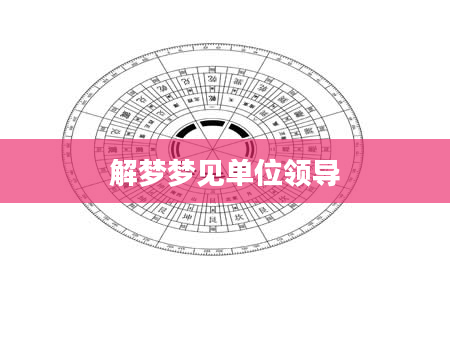 解梦梦见单位领导