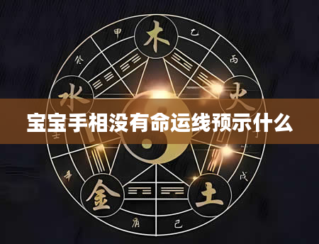 宝宝手相没有命运线预示什么