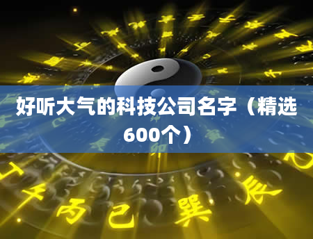好听大气的科技公司名字(精选600个)