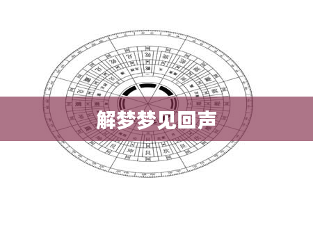 解梦梦见回声
