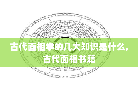 古代面相学的几大知识是什么,古代面相书籍