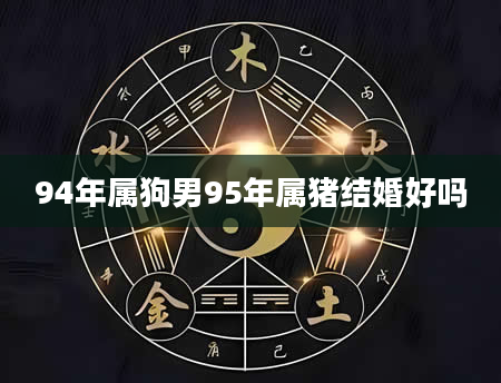 94年属狗男95年属猪结婚好吗
