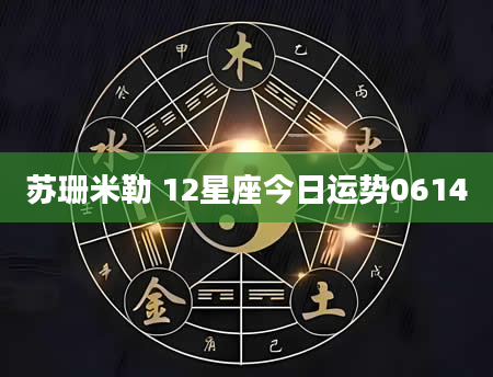 苏珊米勒 12星座今日运势0614
