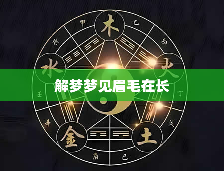 解梦梦见眉毛在长