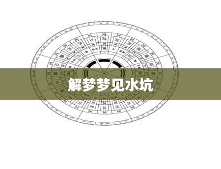 解梦梦见水坑