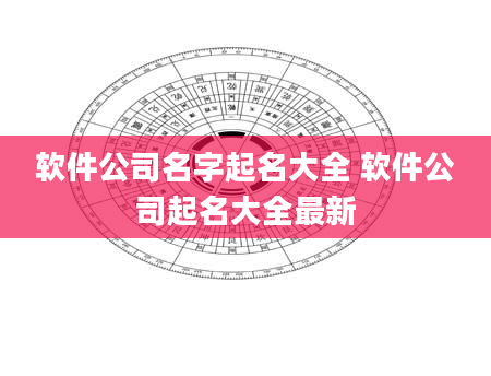 软件公司名字起名大全 软件公司起名大全最新