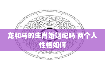 龙和马的生肖婚姻配吗 两个人性格如何