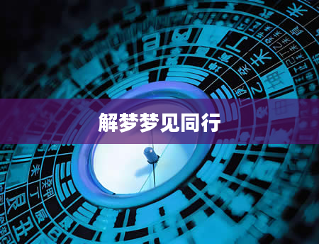 解梦梦见同行