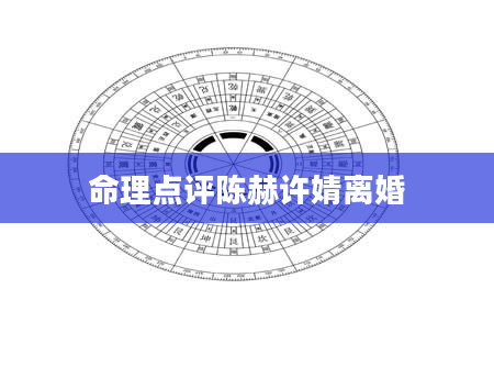 命理点评陈赫许婧离婚