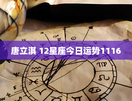 唐立淇 12星座今日运势1116