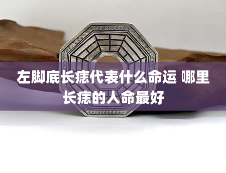 左脚底长痣代表什么命运 哪里长痣的人命最好