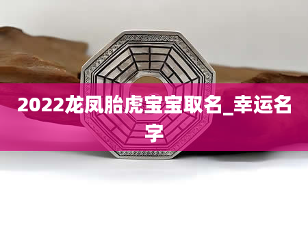 2022龙凤胎虎宝宝取名_幸运名字