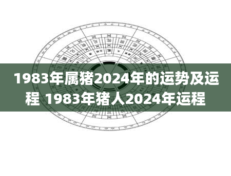 1983年属猪2024年的运势及运程 1983年猪人2024年运程