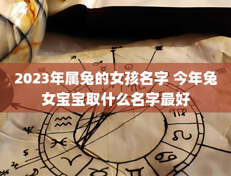 2023年属兔的女孩名字 今年兔女宝宝取什么名字最好