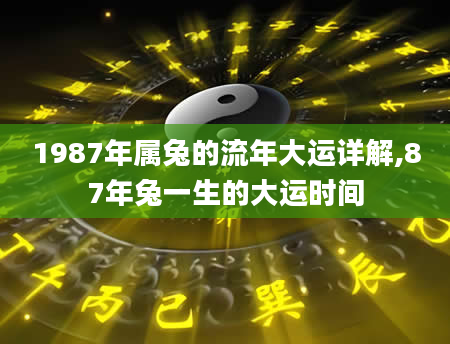 1987年属兔的流年大运详解,87年兔一生的大运时间