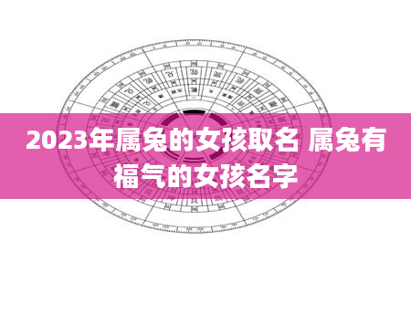 2023年属兔的女孩取名 属兔有福气的女孩名字