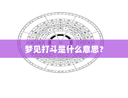 梦见打斗是什么意思?