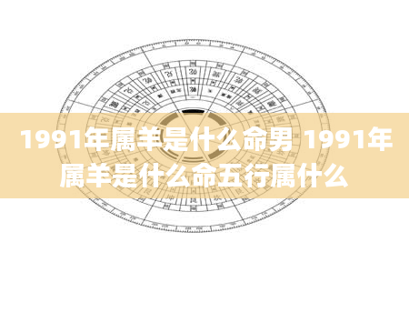1991年属羊是什么命男 1991年属羊是什么命五行属什么