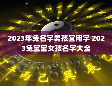 2023年兔名字男孩宜用字 2023兔宝宝女孩名字大全