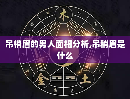 吊梢眉的男人面相分析,吊稍眉是什么