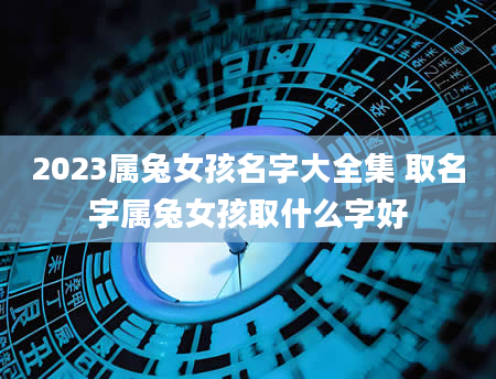 2023属兔女孩名字大全集 取名字属兔女孩取什么字好