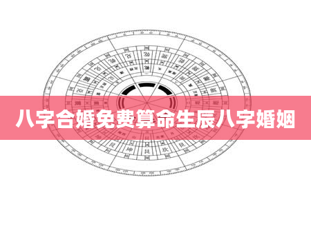 八字合婚免费算命生辰八字婚姻