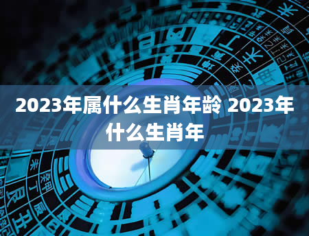 2023年属什么生肖年龄 2023年什么生肖年
