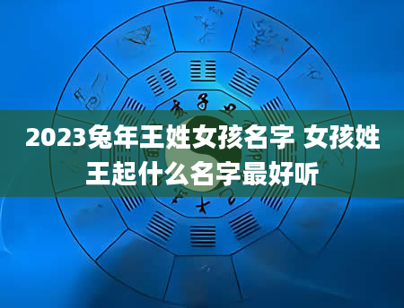 2023兔年王姓女孩名字 女孩姓王起什么名字最好听