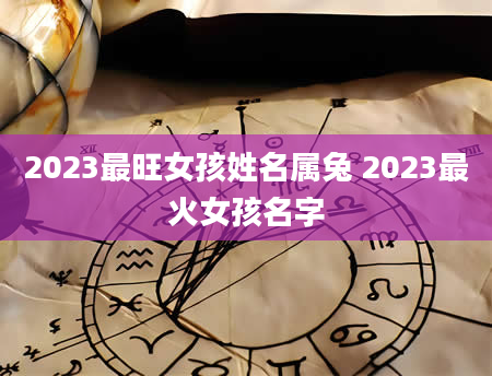 2023最旺女孩姓名属兔 2023最火女孩名字