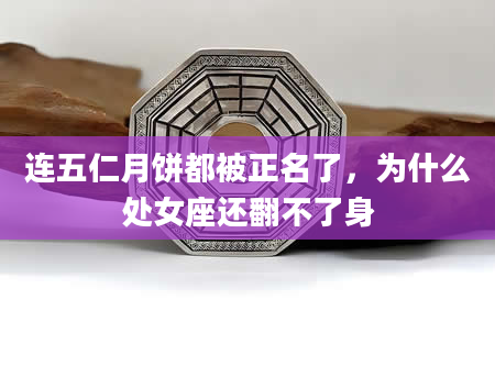 连五仁月饼都被正名了,为什么处女座还翻不了身