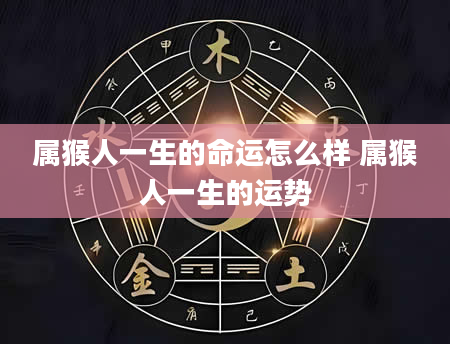 属猴人一生的命运怎么样 属猴人一生的运势