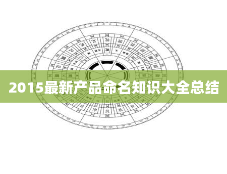 2015最新产品命名知识大全总结