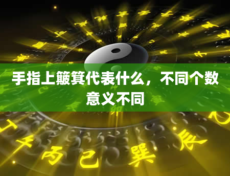 手指上簸箕代表什么,不同个数意义不同