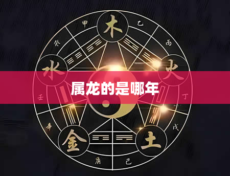 属龙的是哪年