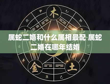 属蛇二婚和什么属相最配 属蛇二婚在哪年结婚