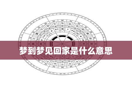 梦到梦见回家是什么意思