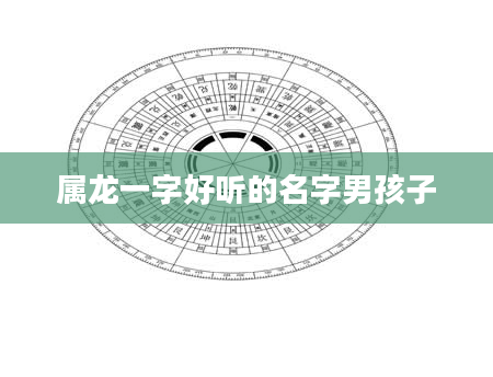 属龙一字好听的名字男孩子