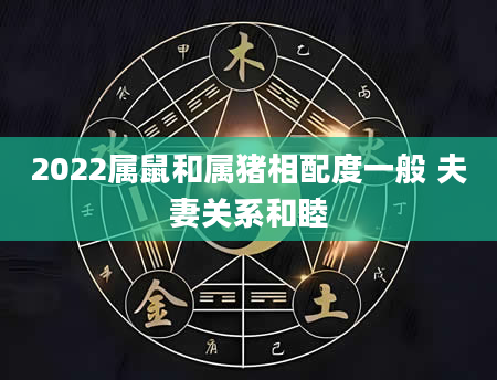 2022属鼠和属猪相配度一般 夫妻关系和睦