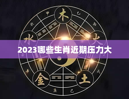 2023哪些生肖近期压力大